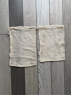OZMA of California set of 2 reusable Cream Mesh Bags